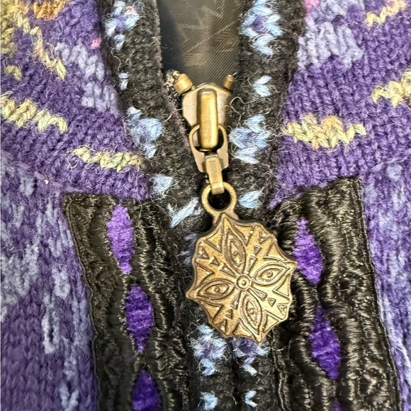 Icelandic Design Wool Blend Floral Tapestry Jacket M Nordic Embroidered Boho 03 - Picture 7 of 14